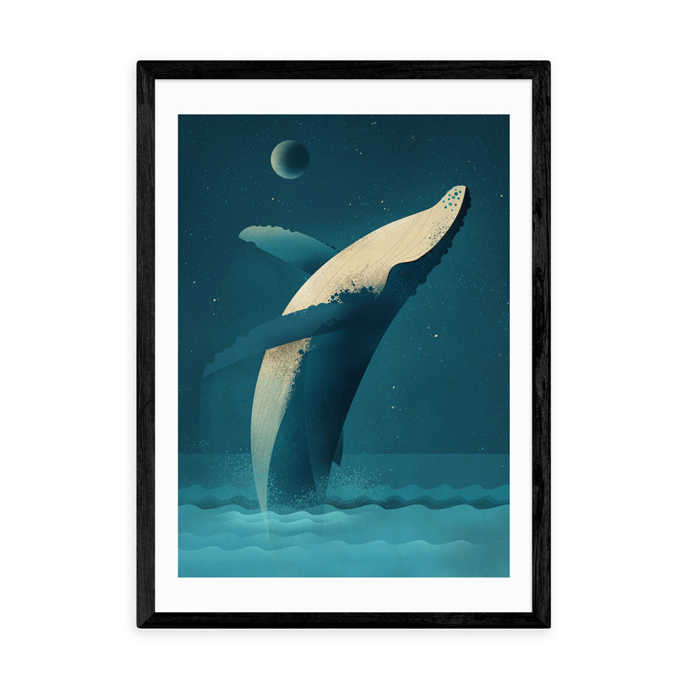 Product photograph of Humpback Whale By Dieter Braun - A2 Black Framed Art Print from Olivia's.