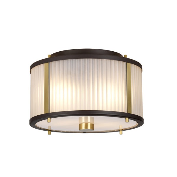 Product photograph of Elstead Corona 2 Light Pendant In Bronze Dark Brown Painted And Aged Brass from Olivia's.