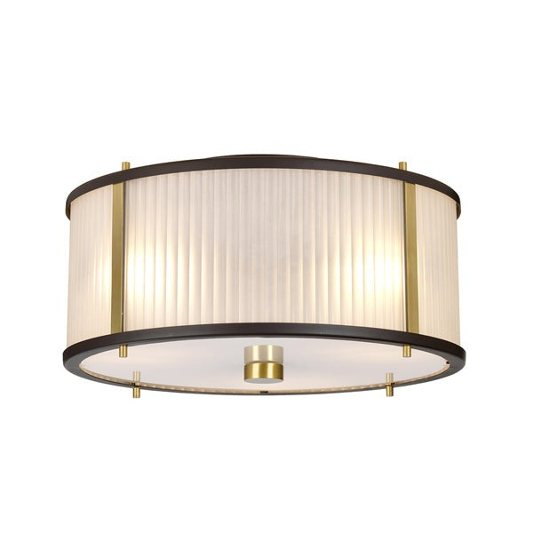 Product photograph of Elstead Corona 3 Light Pendant Museum Bronze Dark Brown Painted And Aged Brass from Olivia's.