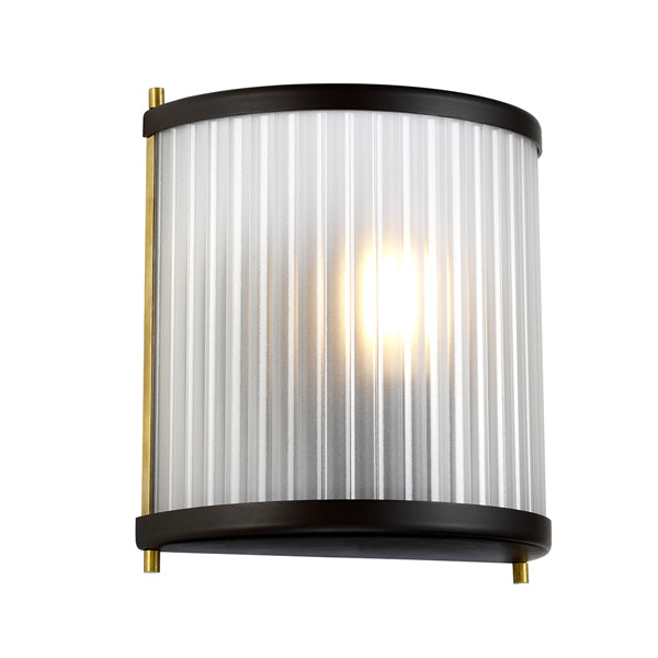 Product photograph of Elstead Corona 1 Light Wall Light Museum Bronze Dark Brown Painted And Aged Brass from Olivia's