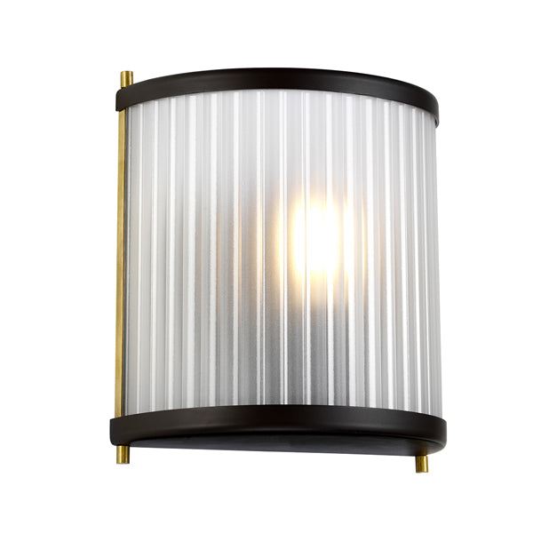 Elstead Corona 1 Light Wall Light Museum Bronze Dark Brown Painted And Aged Brass