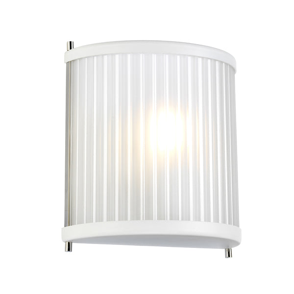Product photograph of Elstead Corona 1 Light Wall Lightwhite Satin Painted And Polished Nickel from Olivia's