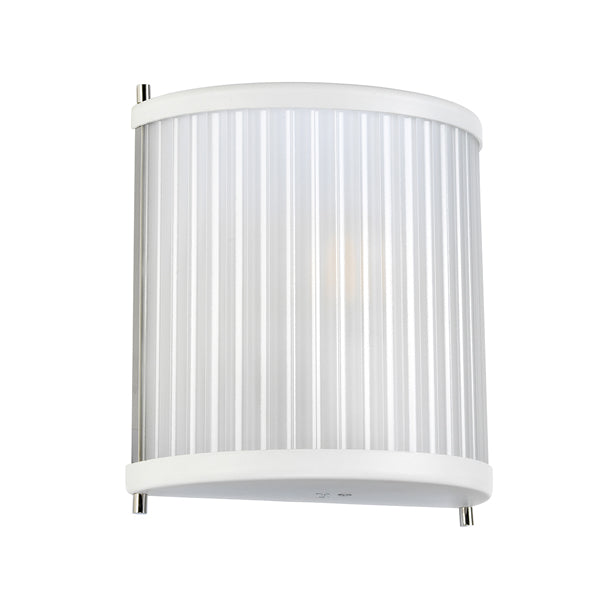Product photograph of Elstead Corona 1 Light Wall Lightwhite Satin Painted And Polished Nickel from Olivia's.