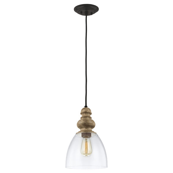 Product photograph of Elstead Matrimonio 1 Light Pendant Driftwood And Dark Weathered Zinc Medium Outlet Medium from Olivia's.