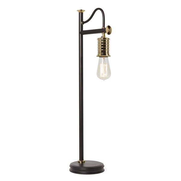 Product photograph of Elstead Douille 1 Light Table Lamp Black And Polished Brass from Olivia's
