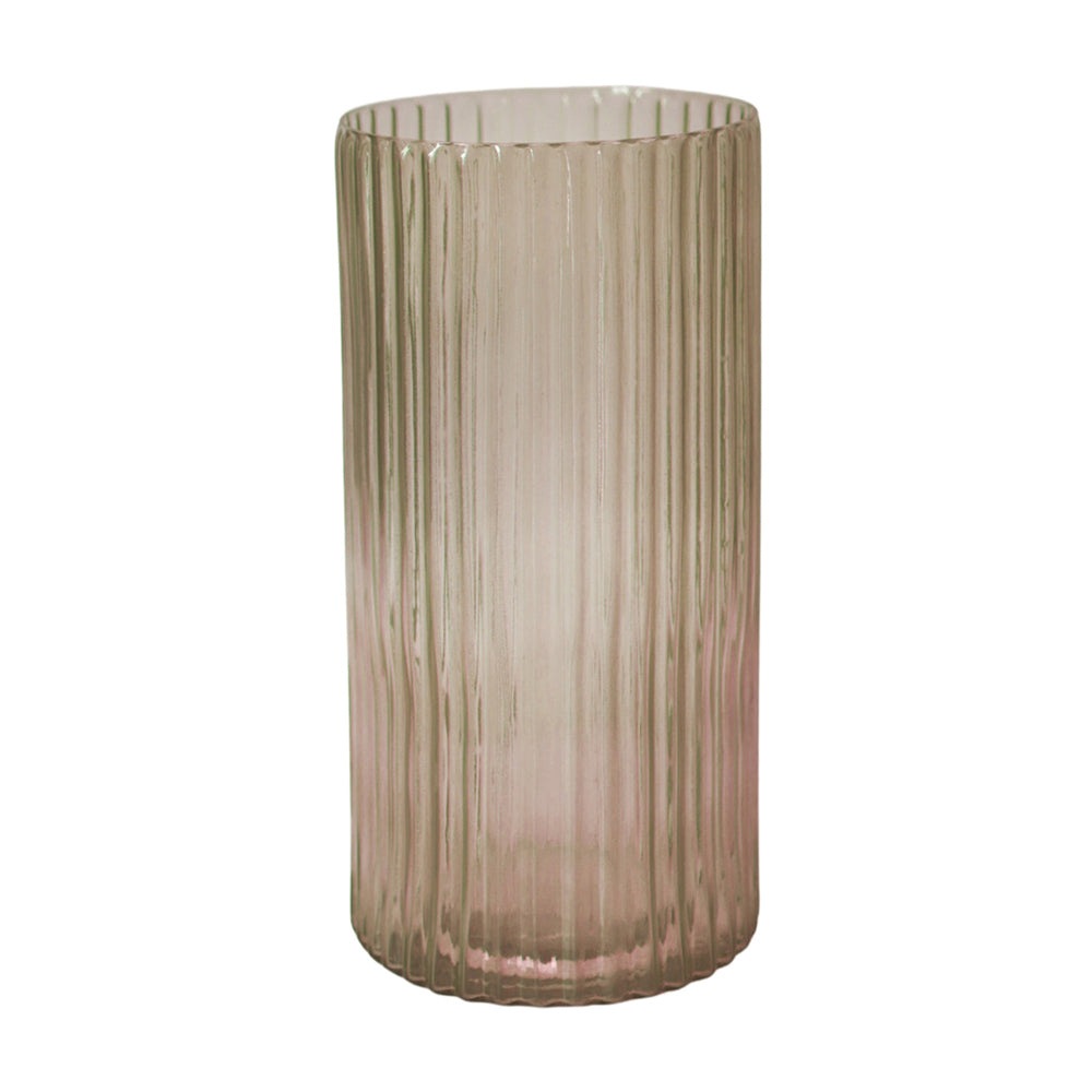 Product photograph of Ivyline Daphne Ribbed Vase Apricot from Olivia's