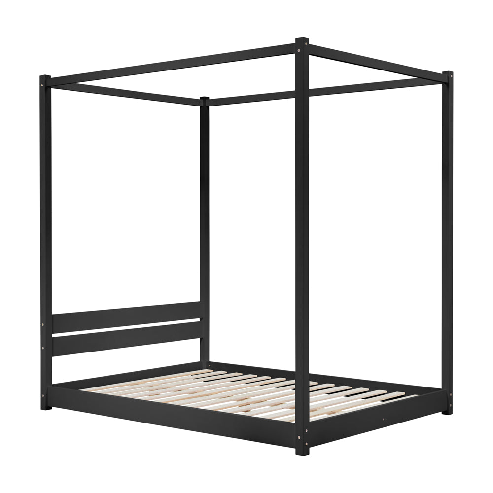 Product photograph of Olivia S Dante Four Poster Bed In Black Double from Olivia's.