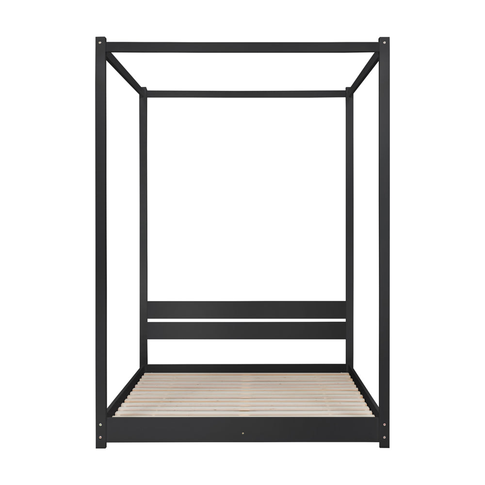 Product photograph of Olivia S Dante Four Poster Bed In Black Double from Olivia's.