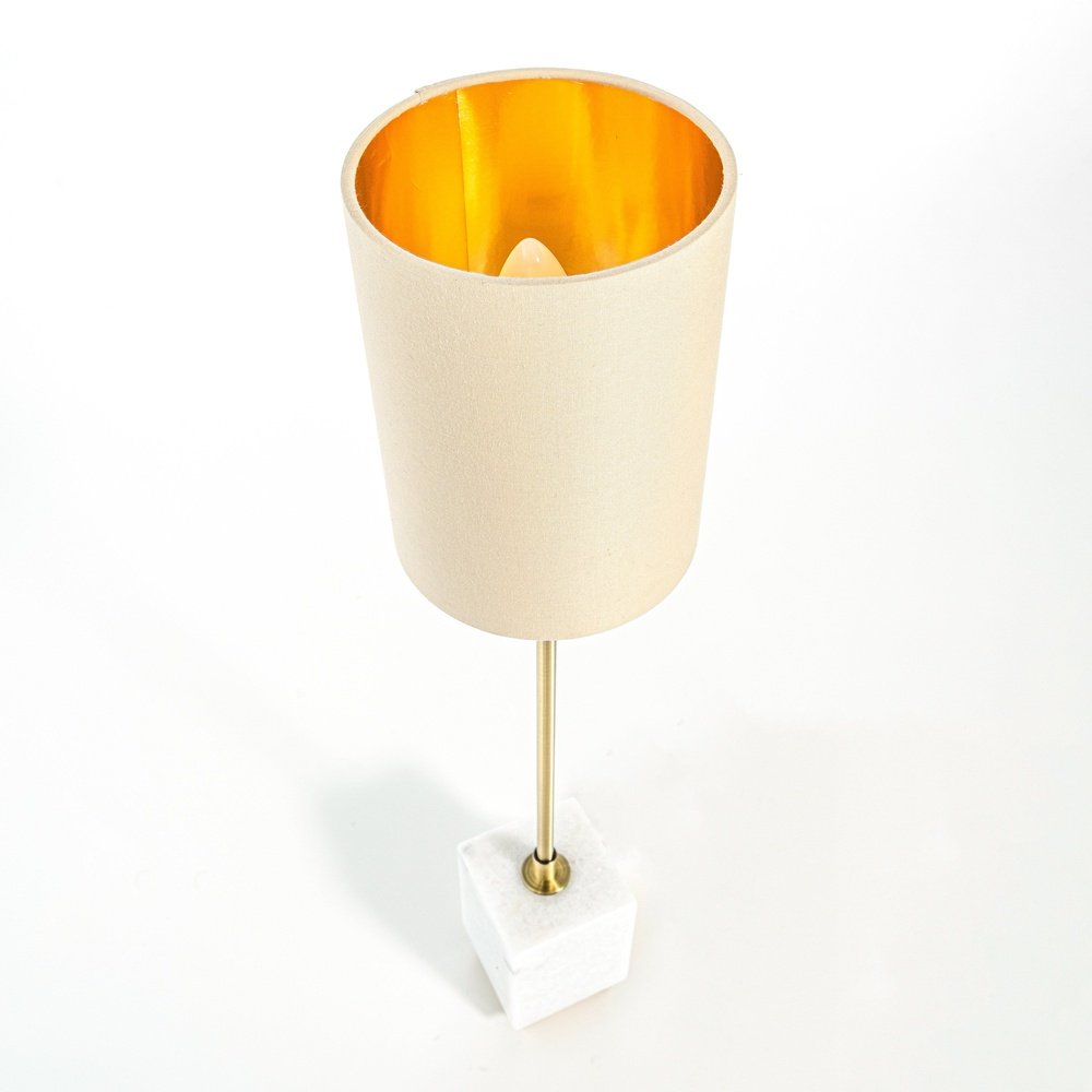 Product photograph of Rv Astley Lindau Table Lamp White Marble And Antique Brass from Olivia's.