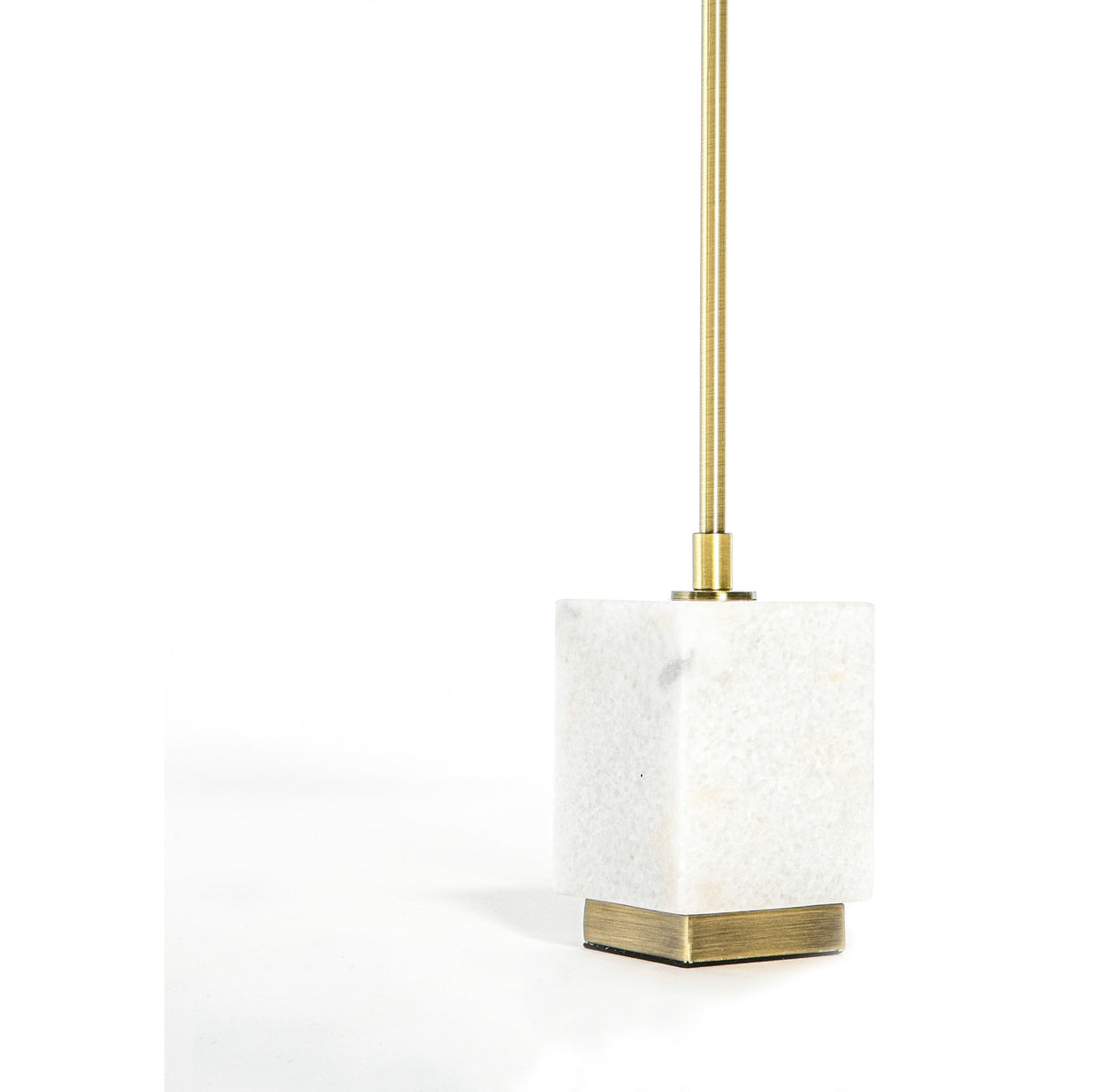 Product photograph of Tax Free Rv Astley Lindau Table Lamp White Marble And Antique Brass from Olivia's.