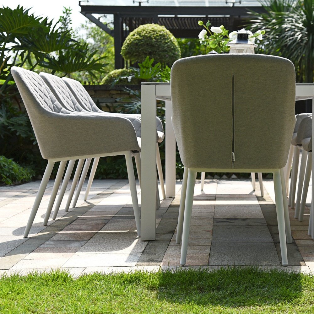 Product photograph of Maze Zest 8 Seat Outdoor Dining Set With Fire Pit Table from Olivia's.