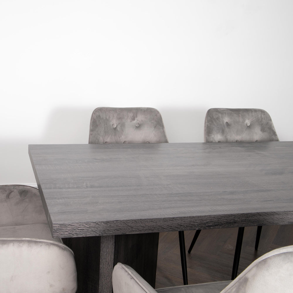 Product photograph of Native Home Ascot 6 Seater Grey Oak Dining Table from Olivia's.