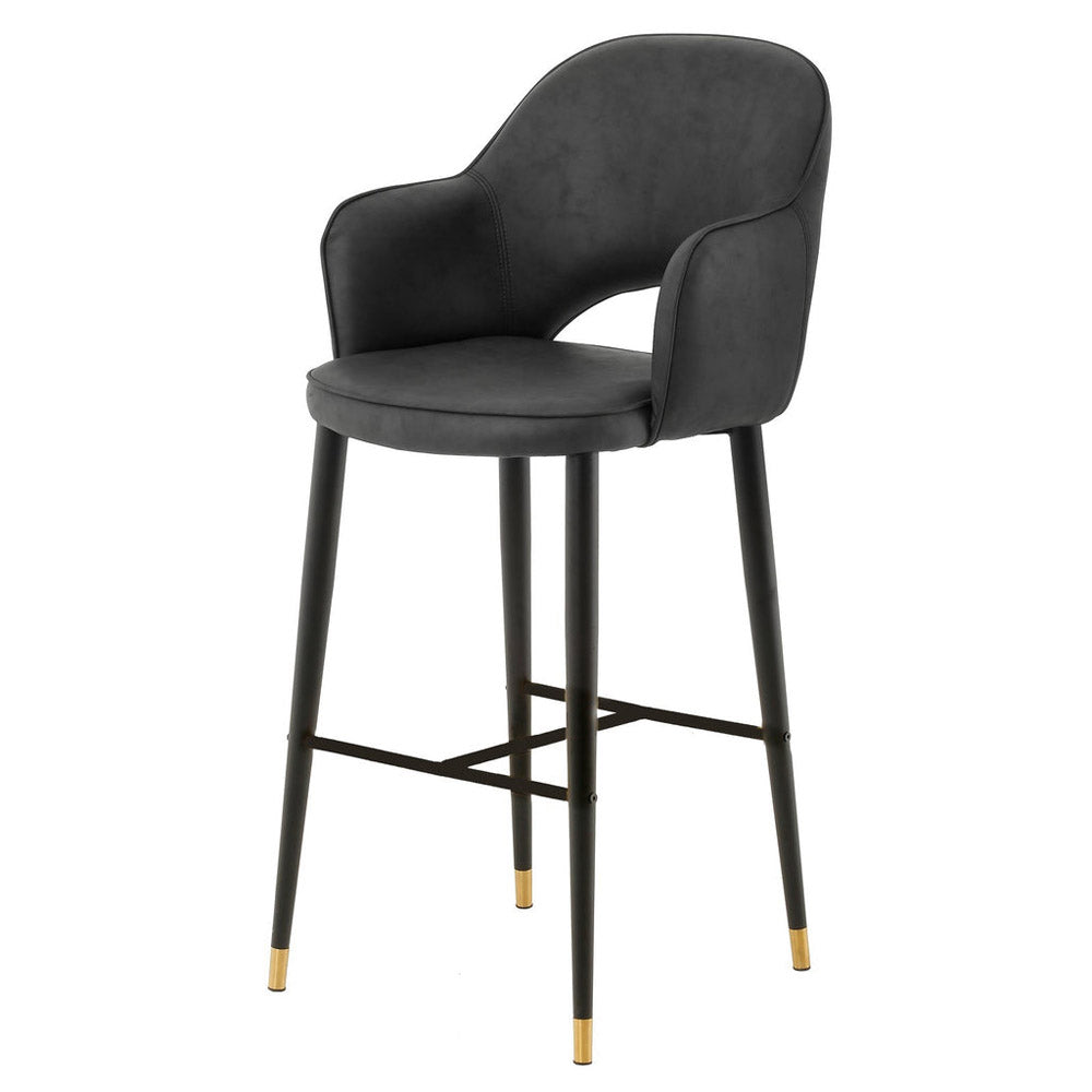 Product photograph of Mindy Brownes Hadley Highback Stool Black from Olivia's.