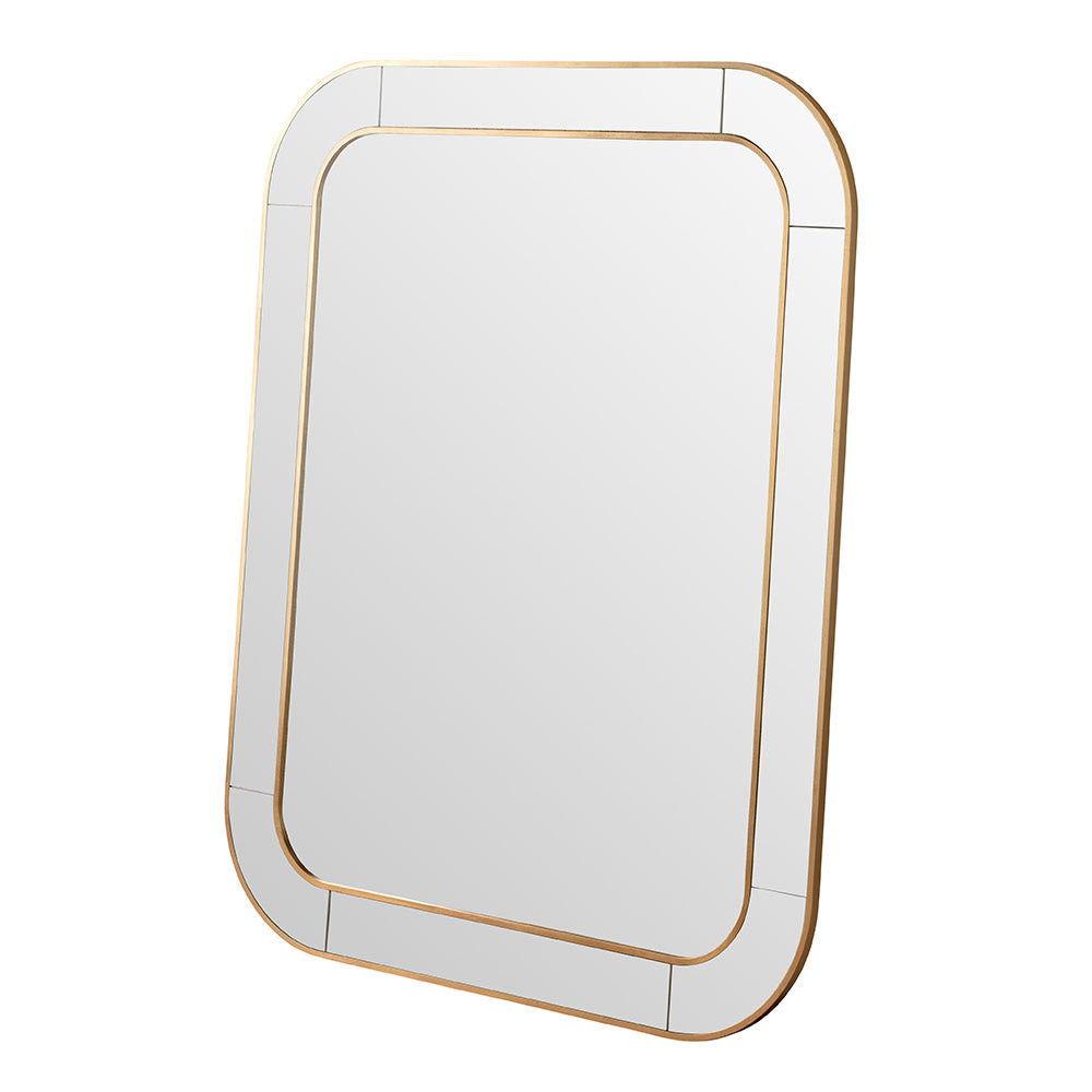 Product photograph of Olivia S Elena Radius Mirror In Gold - 150x120cm from Olivia's