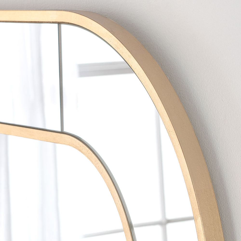 Product photograph of Olivia S Elena Radius Mirror In Gold - 150x120cm from Olivia's.