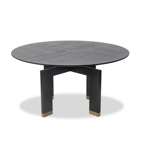 Product photograph of Liang Eimil Ponte Brass Round 4 Seater Dining Table Large from Olivia's.