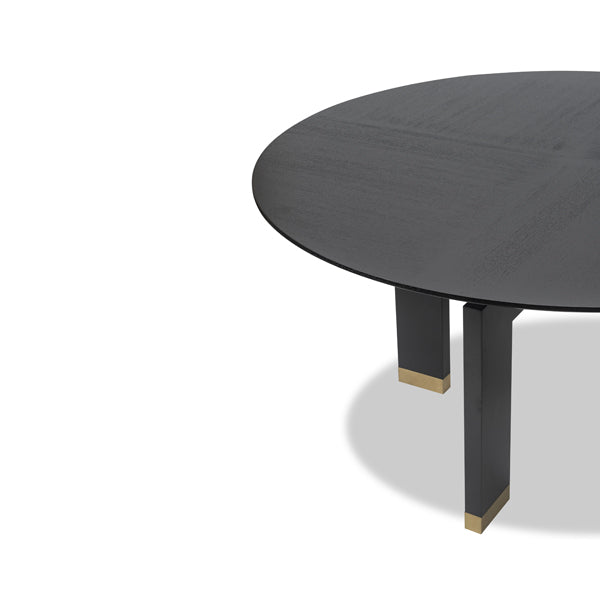 Product photograph of Liang Eimil Ponte Brass Round 4 Seater Dining Table Large from Olivia's.