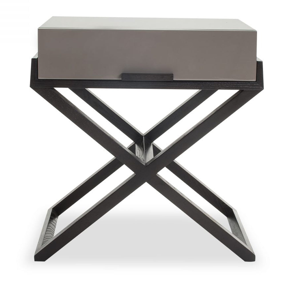 Product photograph of Liang Eimil Boston Bedside Table Taupe Grey from Olivia's.