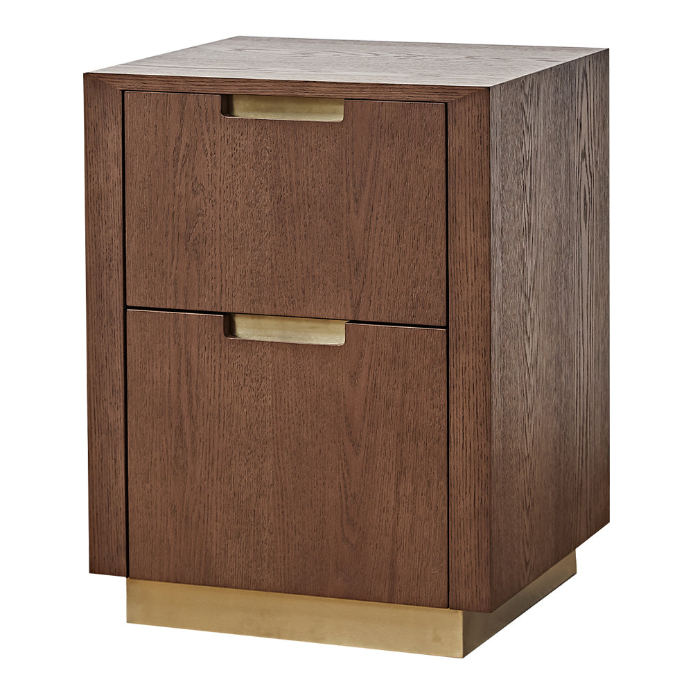 Product photograph of Liang Eimil Balkan Bedside Table Classic Brown Finished Outlet from Olivia's