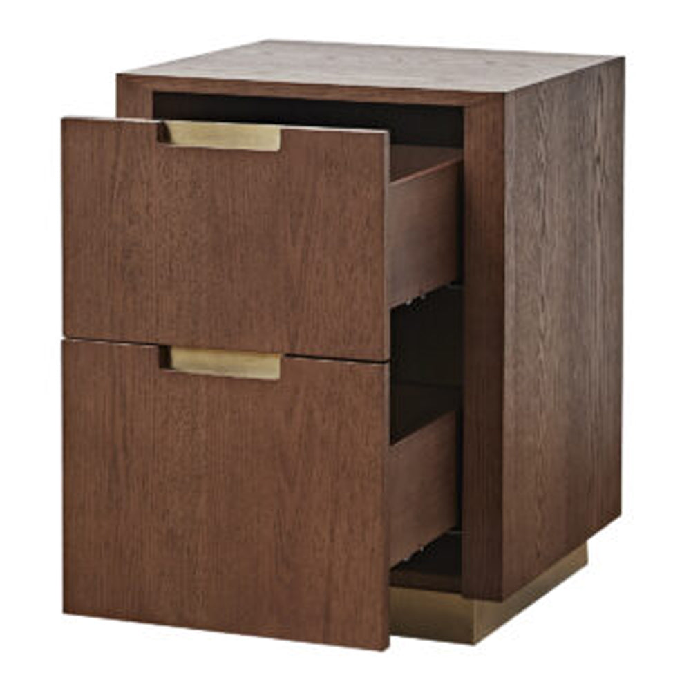 Product photograph of Liang Eimil Balkan Bedside Table Classic Brown Finished from Olivia's.