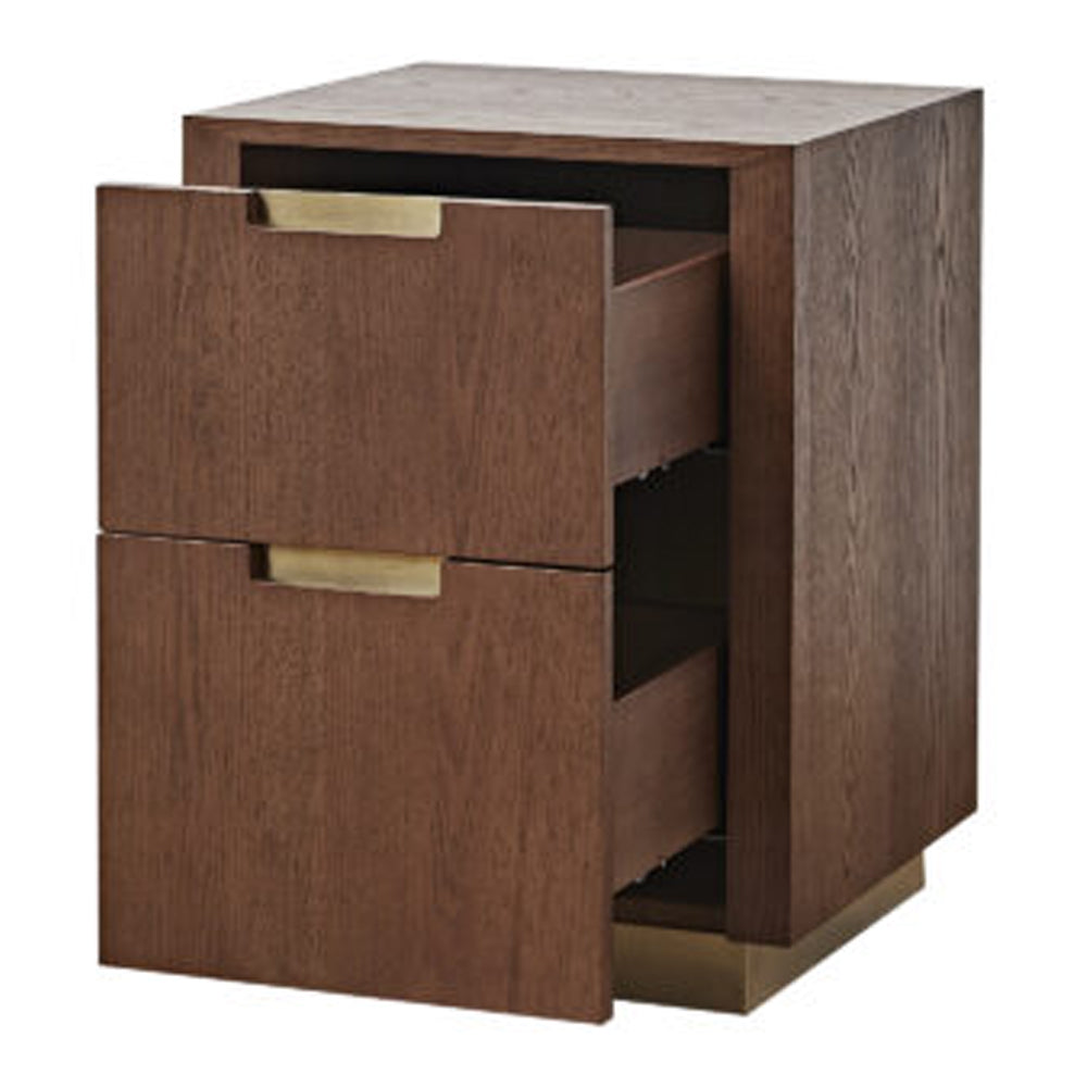 Product photograph of Liang Eimil Balkan Bedside Table Classic Brown Finished Outlet from Olivia's.