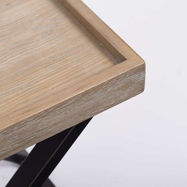 Product photograph of Olivia S Pershore Aged Oak Side Table from Olivia's.