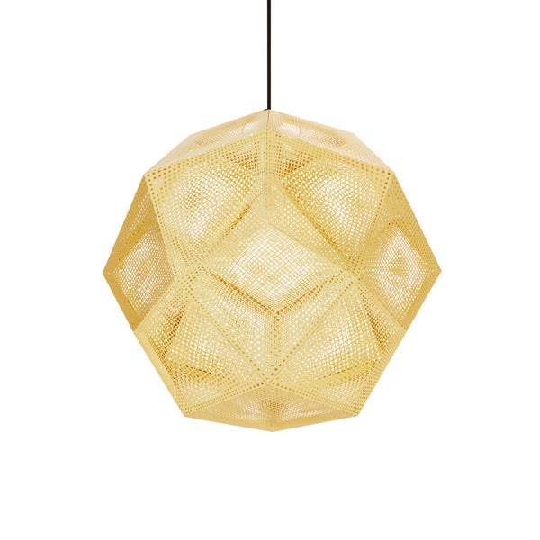 Product photograph of Tom Dixon Etch Brass Pendant Small Small from Olivia's