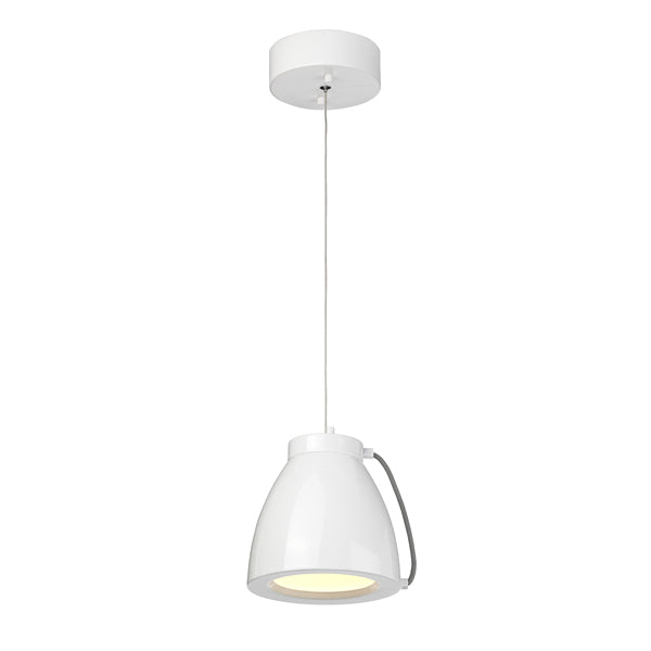 Product photograph of Elstead Europa 1 Light Pendant White Painted Small from Olivia's