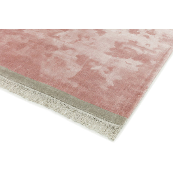 Asiatic Carpets Elgin Hand Woven Rug Pink Silver Border 120 X 170cm