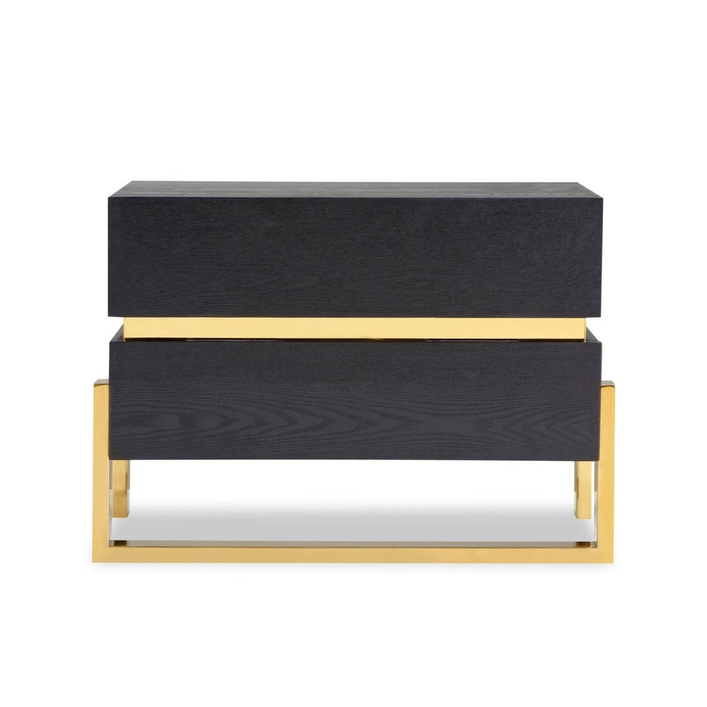 Product photograph of Liang Eimil Enigma Bedside Table Brass from Olivia's