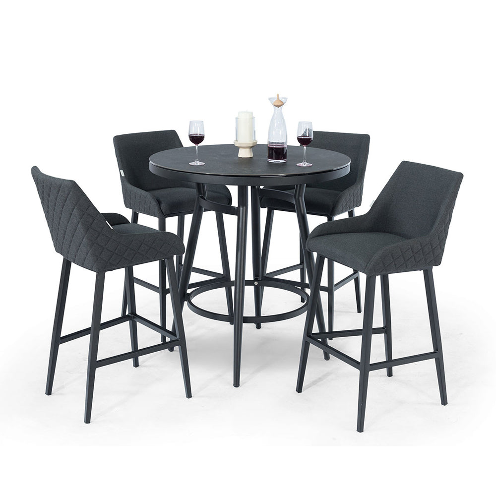 Product photograph of Maze Regal 4 Seat Bar Set Charcoal from Olivia's.