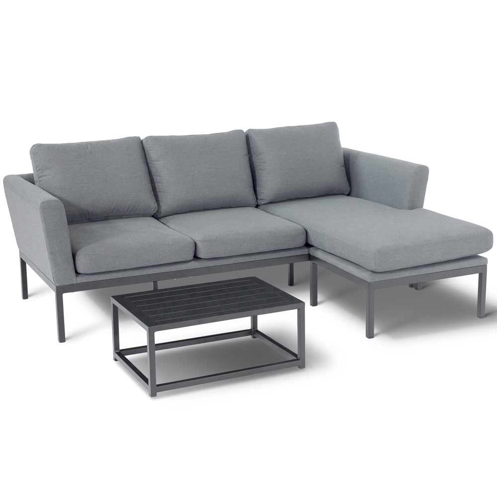 Maze Rattan Pulse Chaise Sofa Set Flanelle