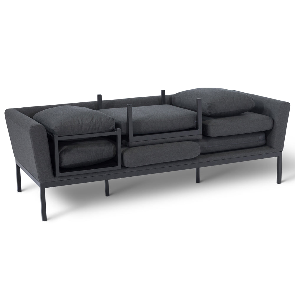 Product photograph of Maze Pulse Chaise Sofa Set Flanelle from Olivia's.