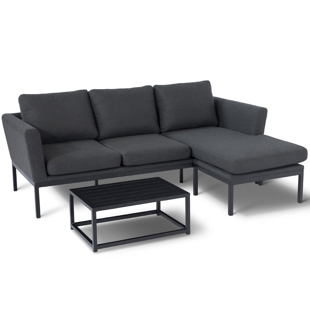 Product photograph of Maze Pulse Chaise Sofa Set Charcoal from Olivia's