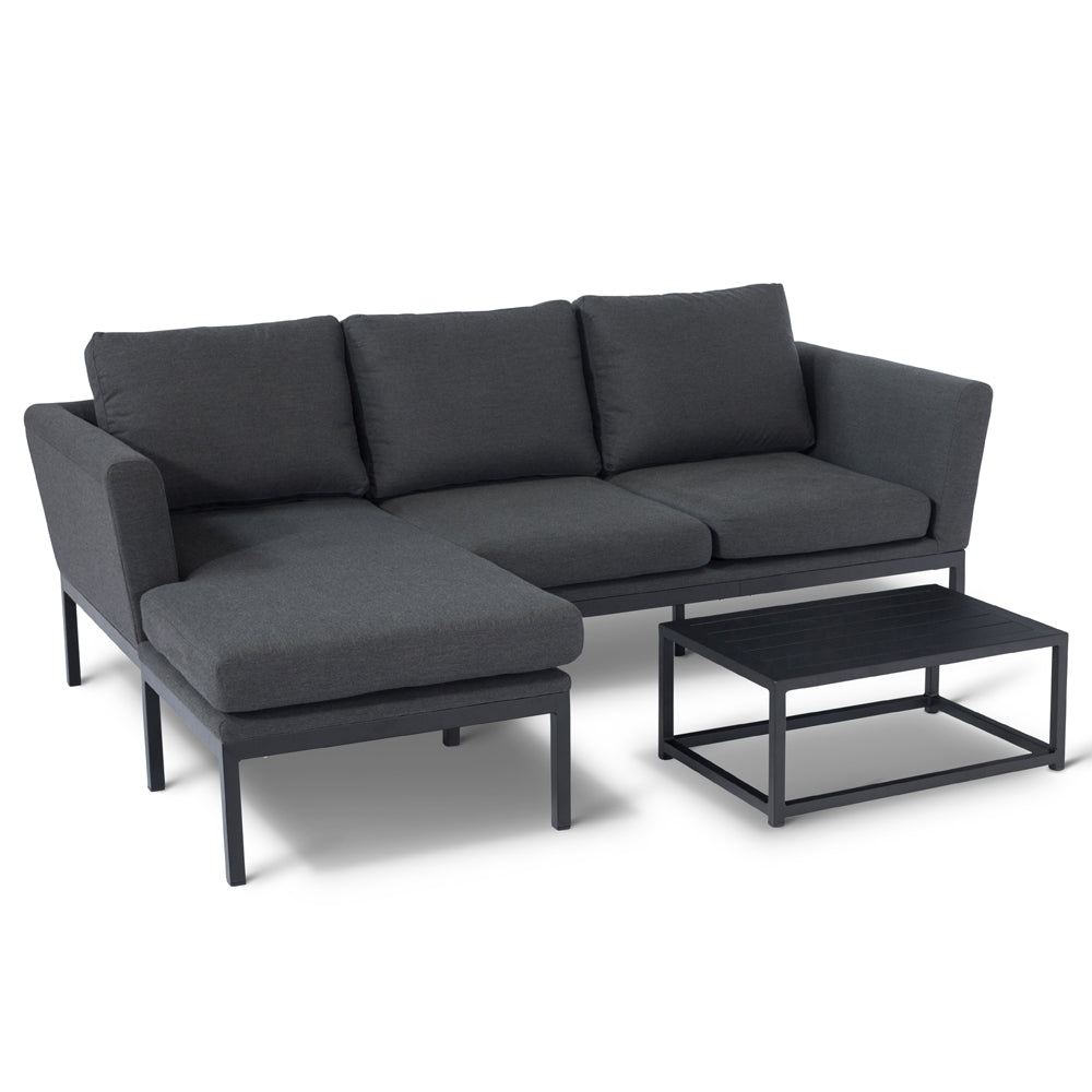 Product photograph of Maze Pulse Chaise Sofa Set Charcoal from Olivia's.