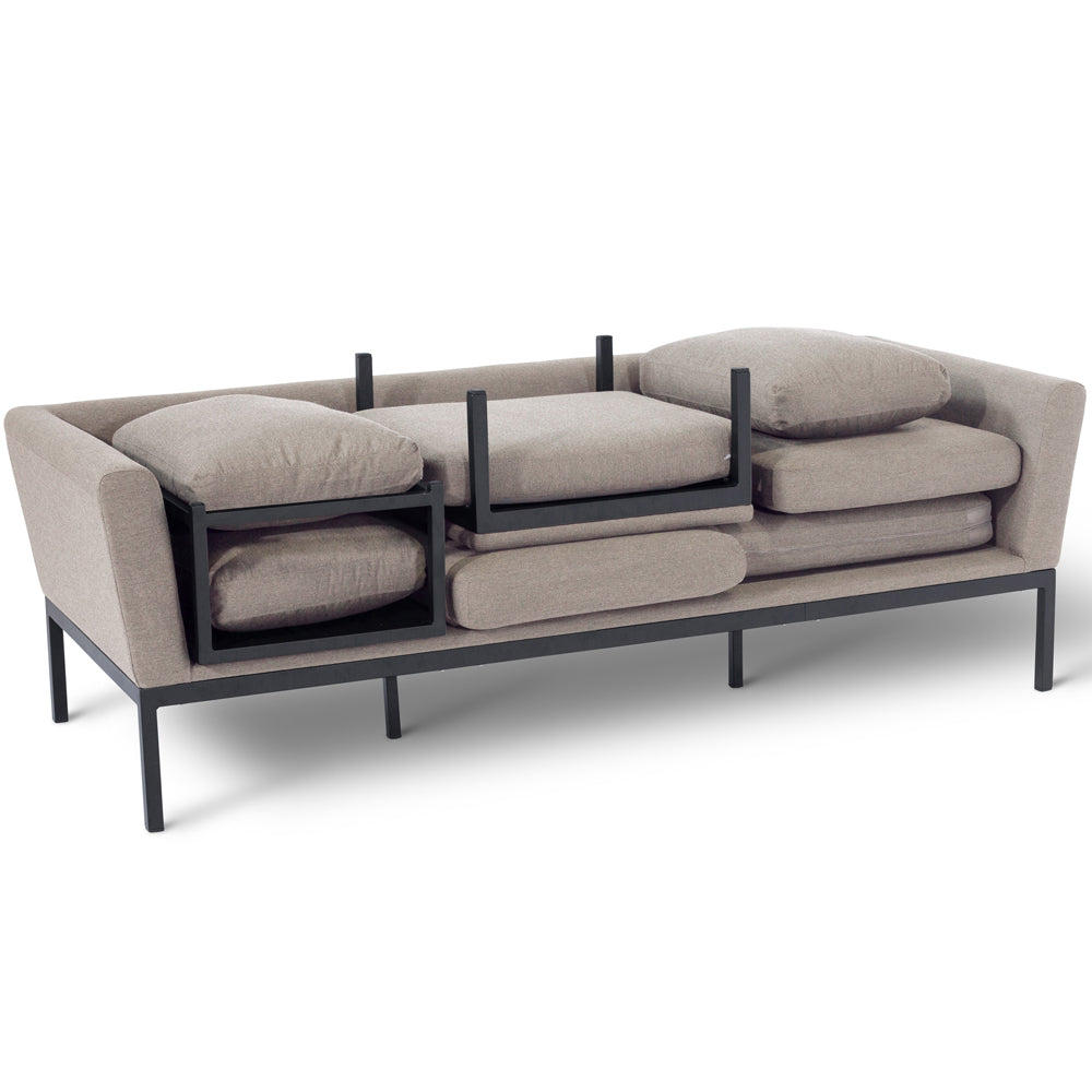 Product photograph of Maze Pulse Chaise Sofa Set Taupe from Olivia's.