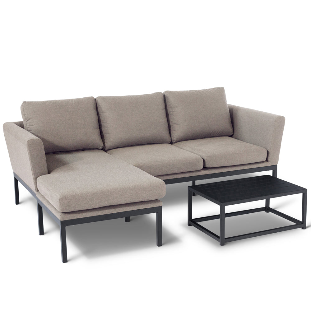 Product photograph of Maze Pulse Chaise Sofa Set Taupe from Olivia's.