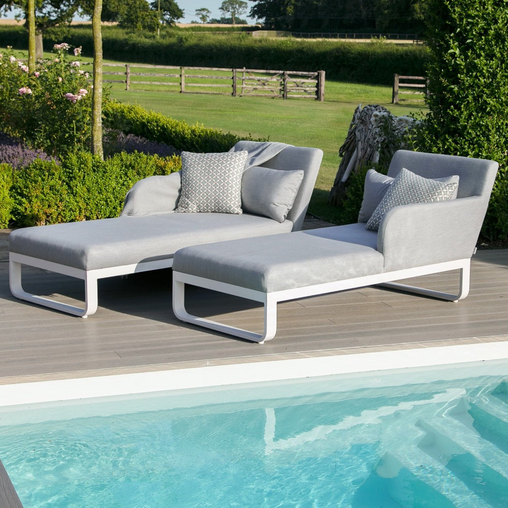 Product photograph of Maze Unity Sunlounger Lead Chine from Olivia's.