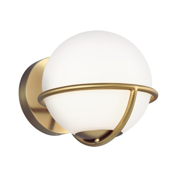 Product photograph of Elstead Apollo 1 Light Wall Light Burnished Brass from Olivia's