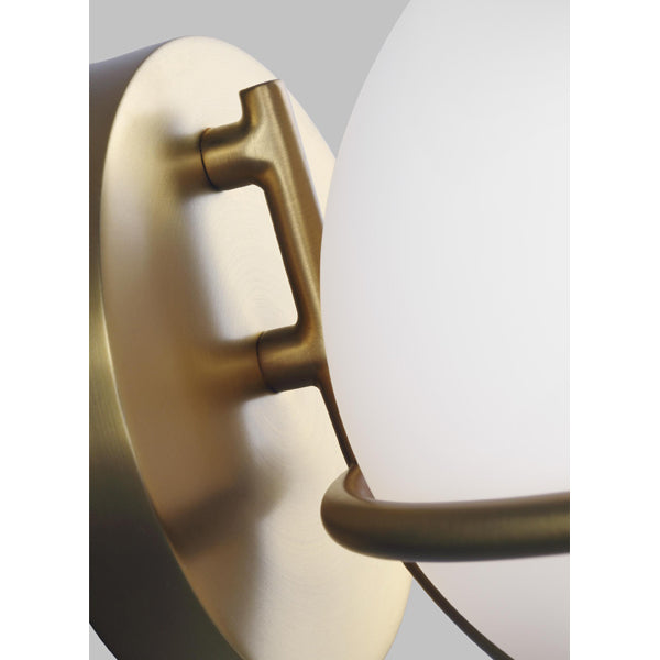 Product photograph of Elstead Apollo 1 Light Wall Light Burnished Brass from Olivia's.