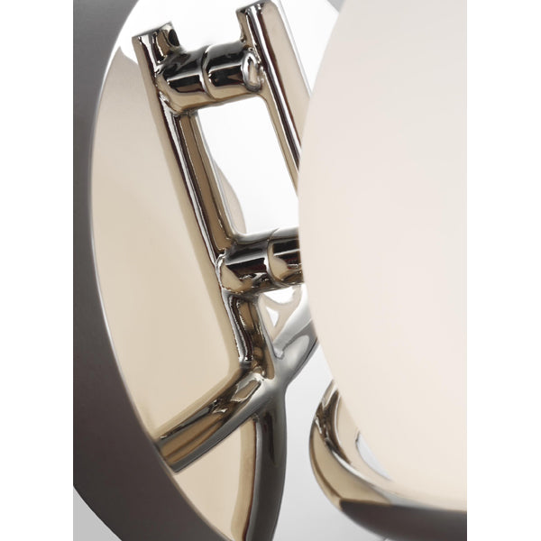 Product photograph of Elstead Apollo 1 Light Wall Light Polished Nickel from Olivia's.