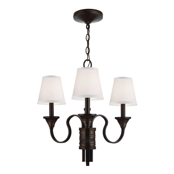 Product photograph of Elstead Feiss Arbor Creek 3 Light Chandelier Arbor Bronze from Olivia's