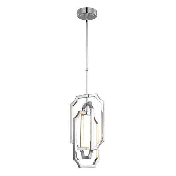 Product photograph of Elstead Feiss Audrie 6 Light Pendant Polished Nickel from Olivia's
