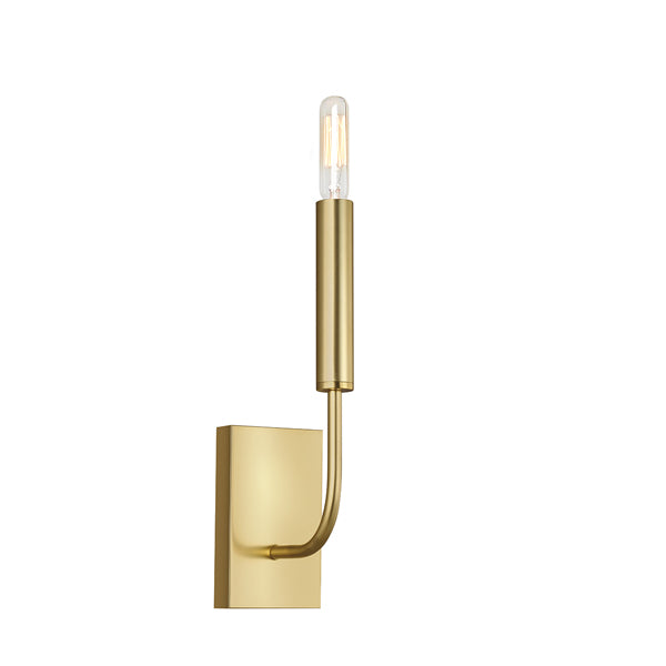 Product photograph of Elstead Brianna 1 Light Wall Light Burnished Brass from Olivia's.