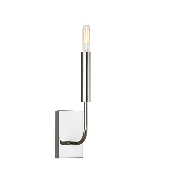 Product photograph of Elstead Brianna 1 Light Wall Light Polished Nickel from Olivia's.