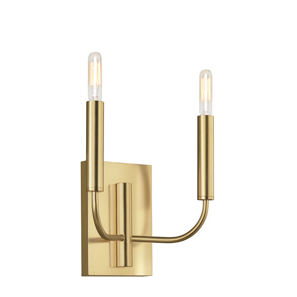 Product photograph of Elstead Brianna 2 Light Wall Light Burnished Brass from Olivia's.
