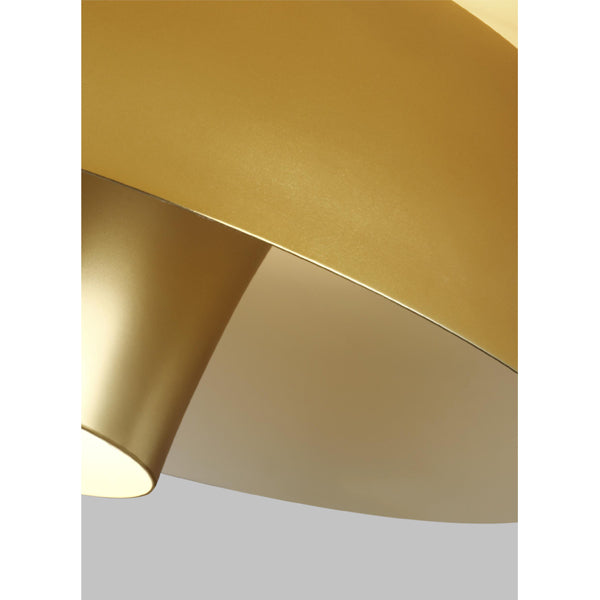 Product photograph of Elstead Brisbin 1 Light Pendant Burnished Brass Outlet from Olivia's.