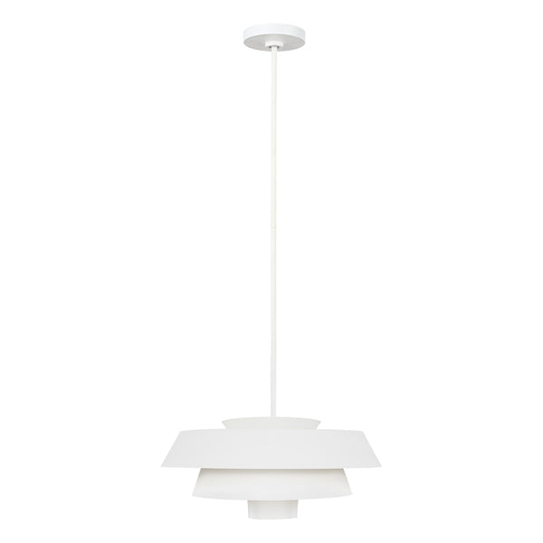 Elstead Brisbin 1 Light Pendant Matte White