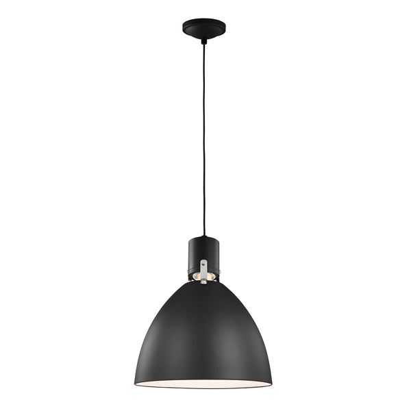 Elstead Brynne 1 Light Pendant Matte Black