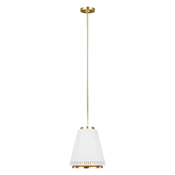 Elstead Carter 1 Light Pendant Matte White Style B